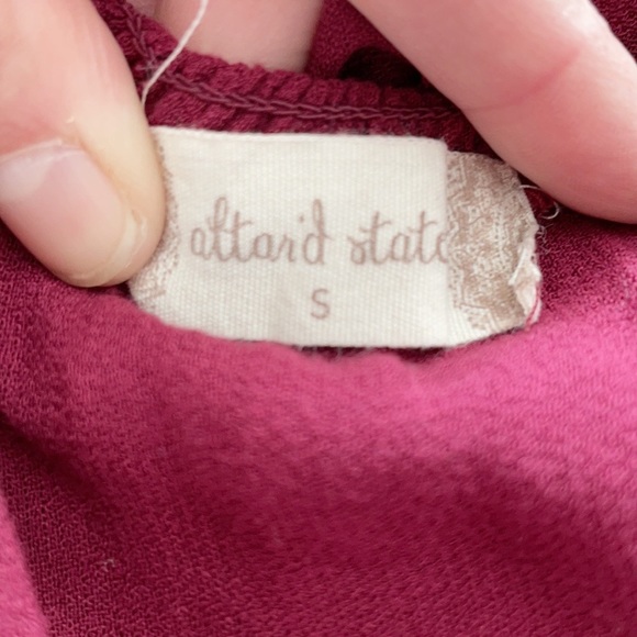 Altar’d State Maroon Embroidered Top - Picture 4 of 4